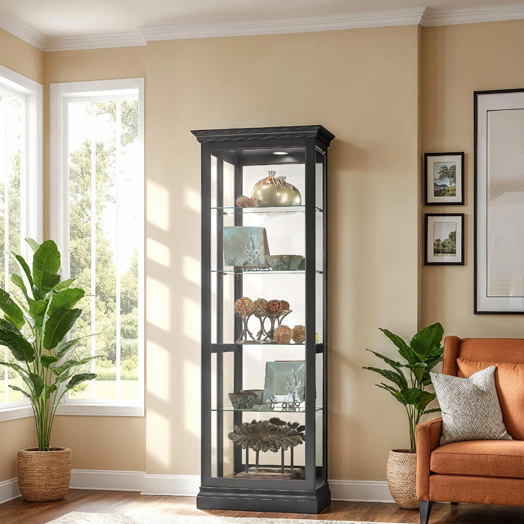 Howard Miller Brantley II Curio Cabinet 680672 in interior design - Home Bars USA