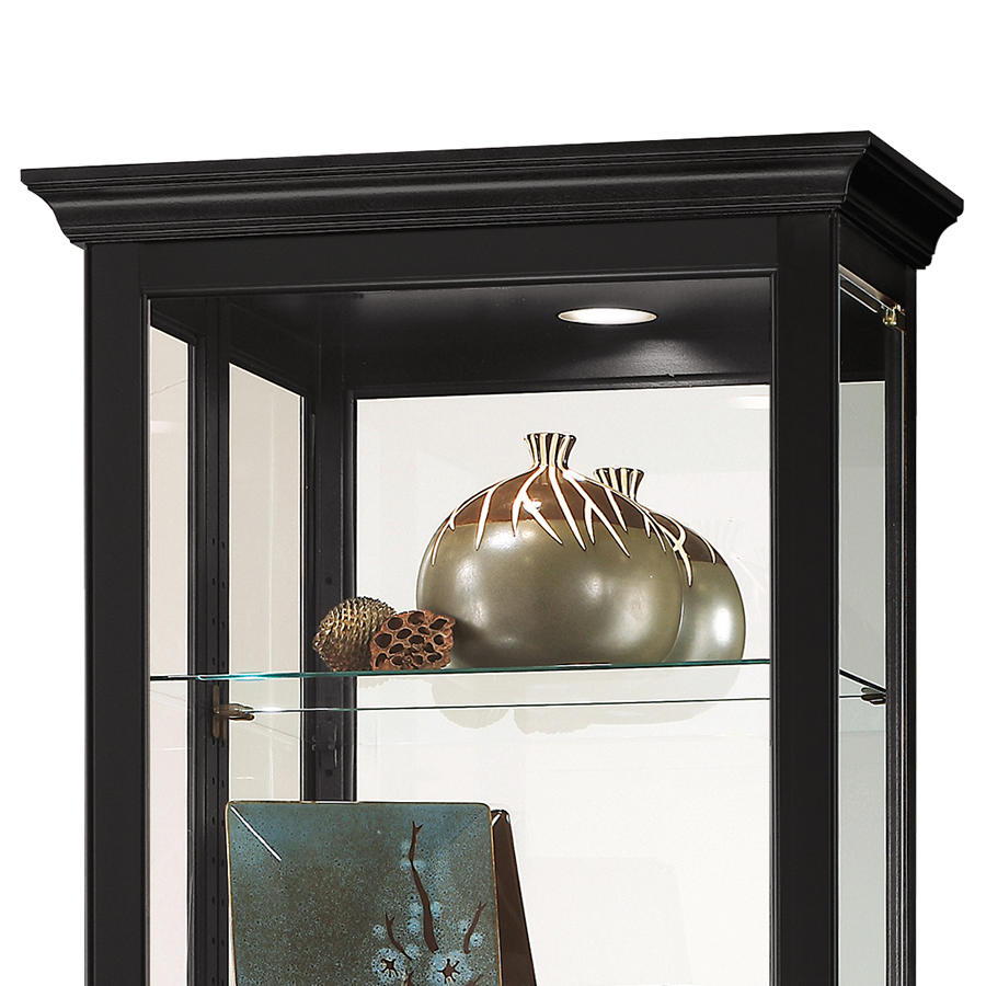 Howard Miller Brantley II Curio Cabinet 680672 top part details - Home Bars USA