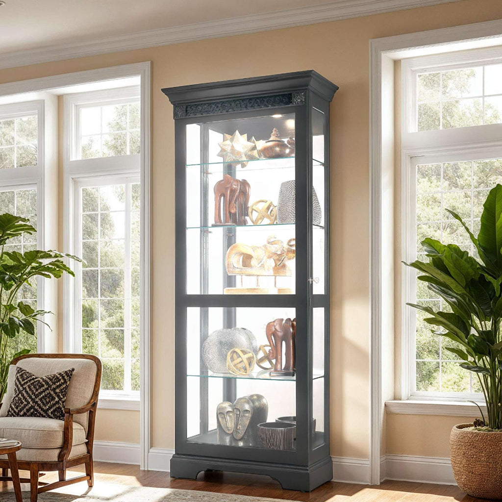 Howard Miller Brigid II Curio Cabinet 680736 in interior design - Home Bars USA