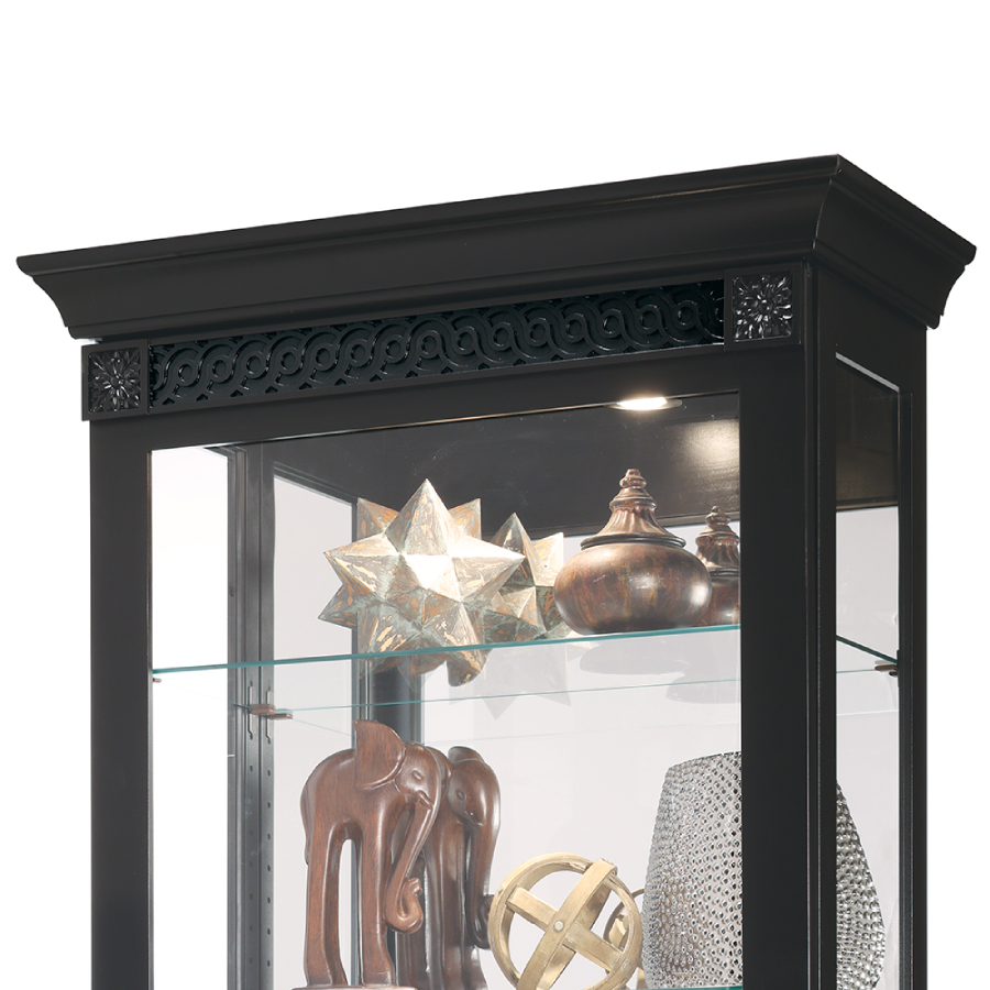 Howard Miller Brigid II Curio Cabinet 680736 top part details - Home Bars USA