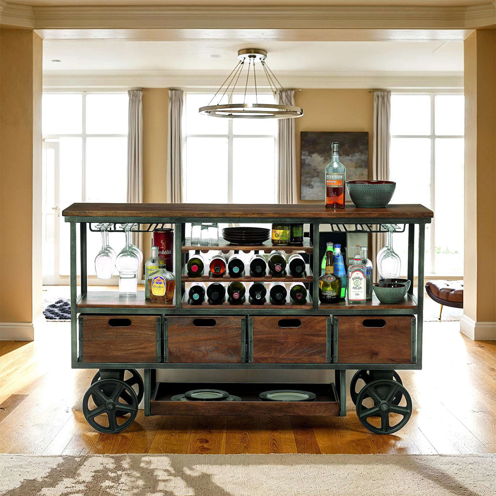 Howard Miller Budge Wine &amp; Bar Cart 695324 lifestyle - Home Bars USA