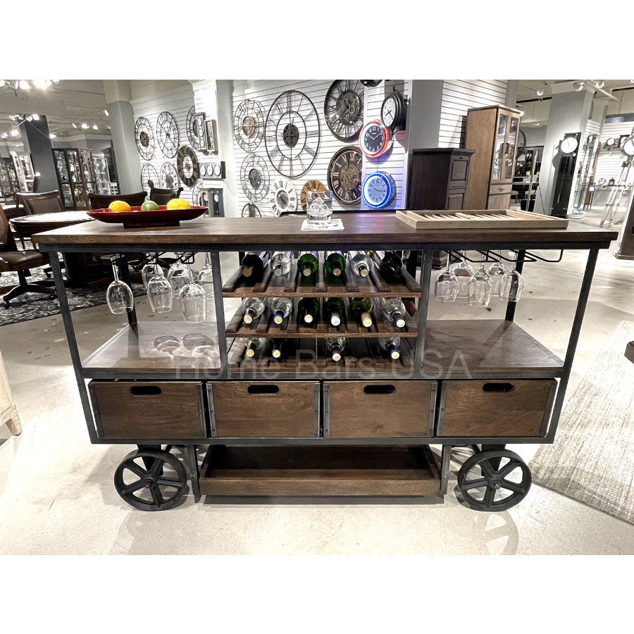 Howard Miller Budge Wine &amp; Bar Console 695324 real photo of the front - Home Bars USA