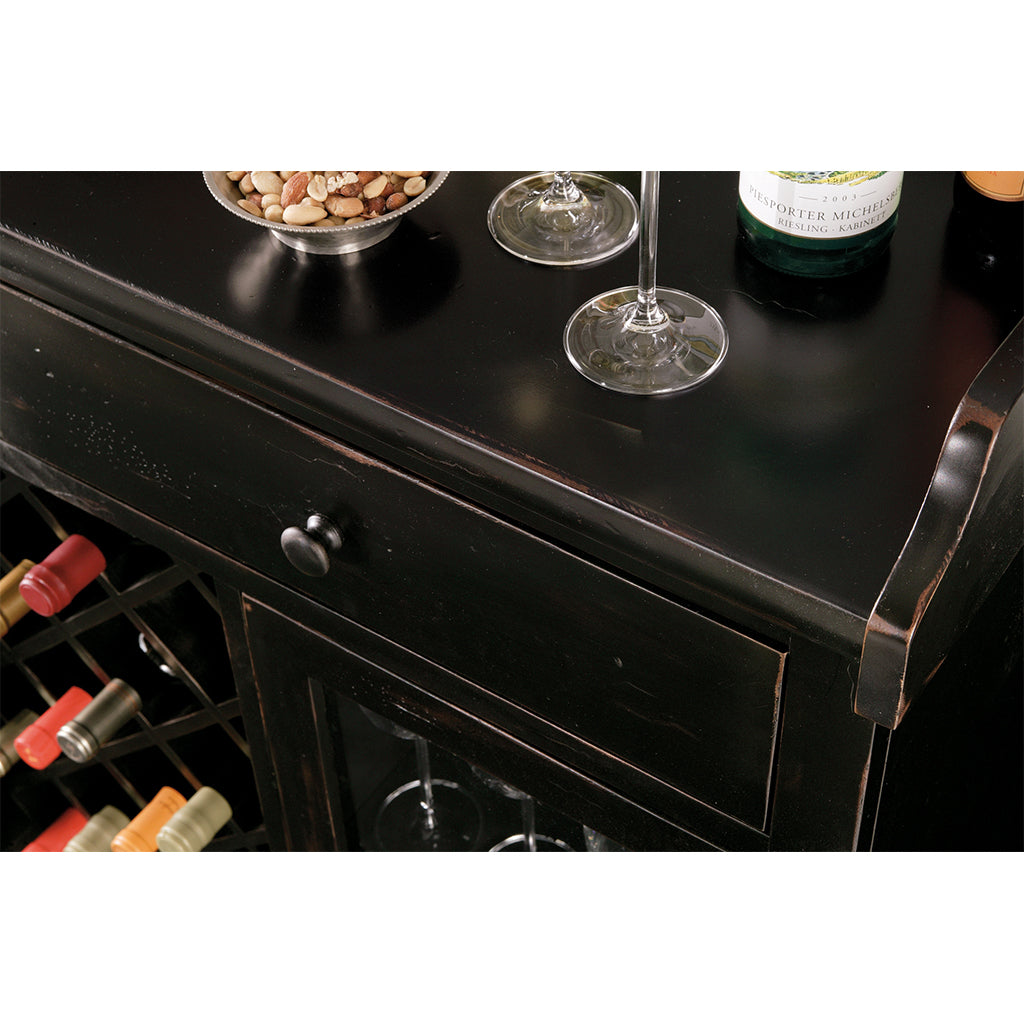 Howard Miller Cabernet Hills Wine &amp; Bar Console 695002 details - Home Bars USA
