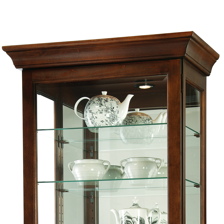 Howard Miller Chesterbrook Curio Cabinet 680658 top part details - Home Bars USA
