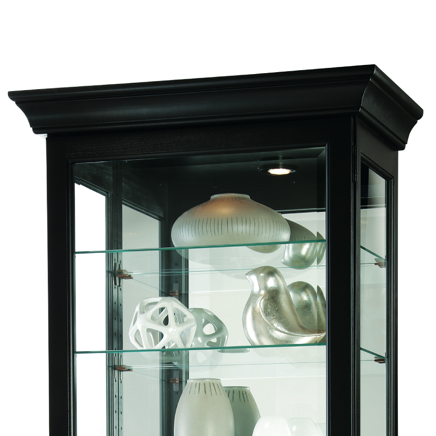 Howard Miller Chesterbrook III Curio Cabinet 680660 top part details - Home Bars USA