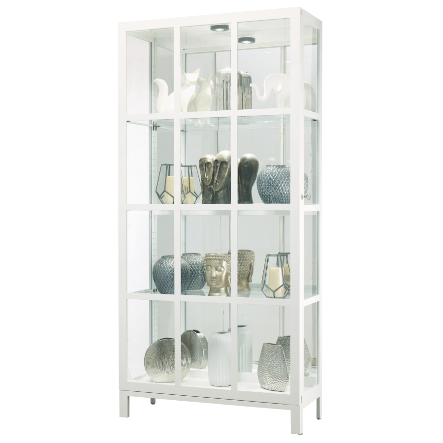 Howard Miller Clara White Curio Cabinet 680763 - Home Bars USA