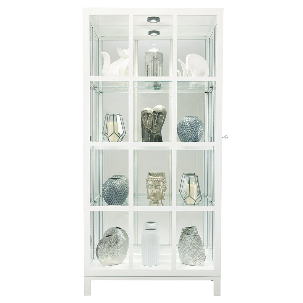 Howard Miller Clara White Curio Cabinet 680763 front - Home Bars USA