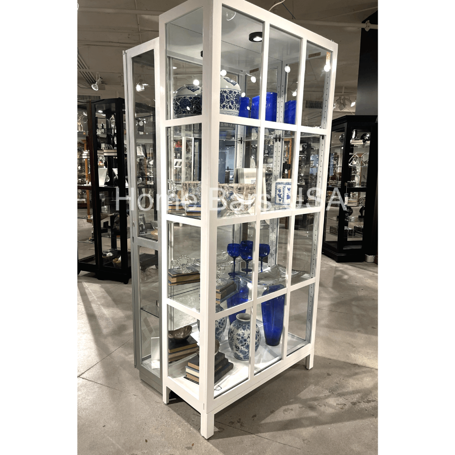 Howard Miller Clara Curio Cabinet 680763 real photo of the angle - Home Bars USA