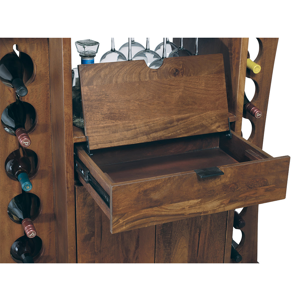Howard Miller Connor Wine &amp; Bar Console 695334 lift up shelf - Home Bars USA