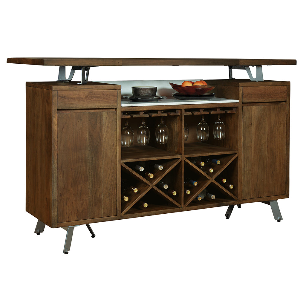 Howard Miller Cosmopolitan Bar 693045 back view with closed doors - Home Bars USA