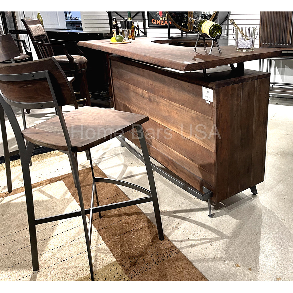 Howard Miller Cosmopolitan Bar 693045 real photo of the set with bar stools - Home Bars USA