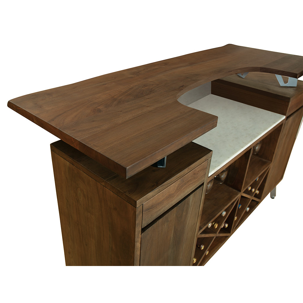 Howard Miller Cosmopolitan Bar 693045 view from top showing details - Home Bars USA