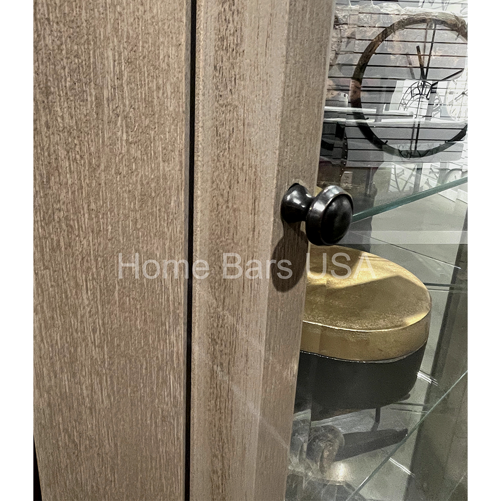 Howard Miller Delia III Corner Curio Cabinet 680643 real photo of the details - Home Bars USA