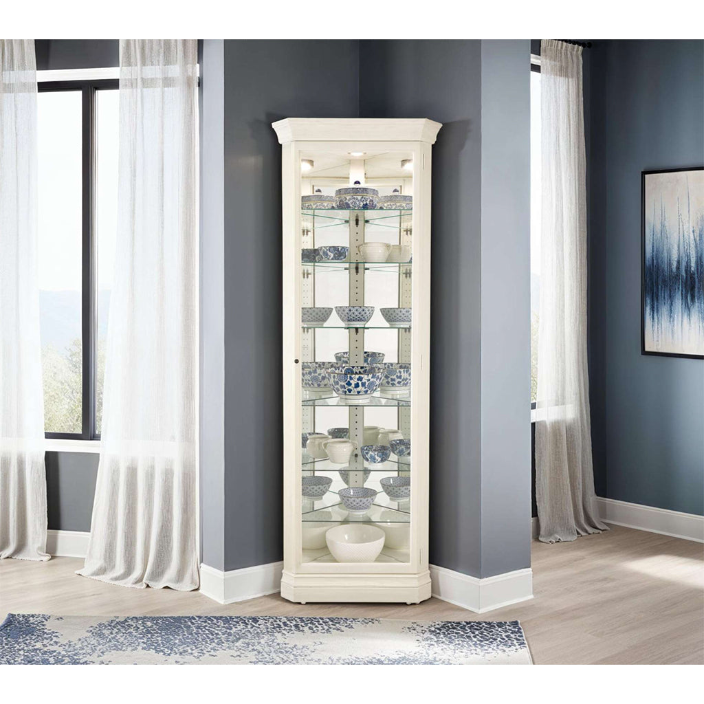 Howard Miller Delia II Corner Curio Cabinet 680642 in interior design - Home Bars USA
