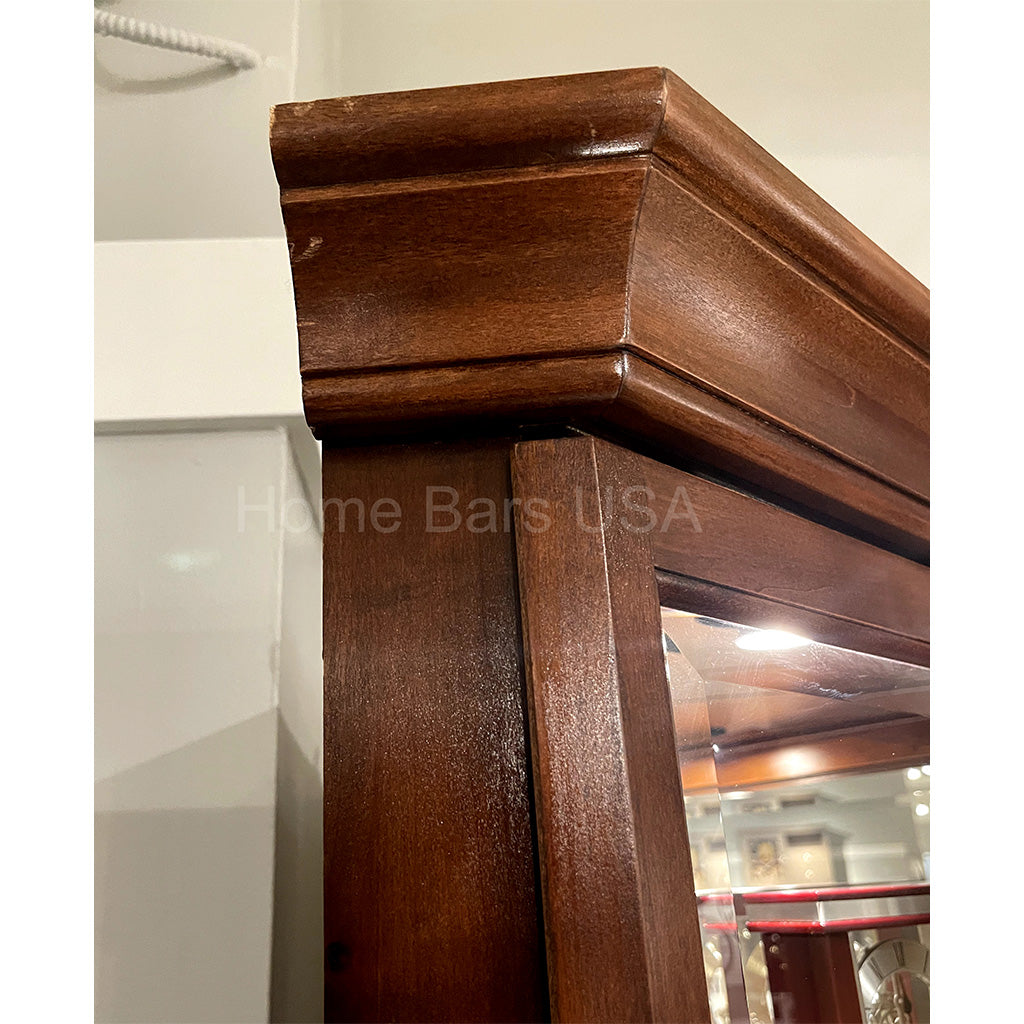 Howard Miller Drake Corner Curio Cabinet 680483 real photo of the top - Home Bars USA