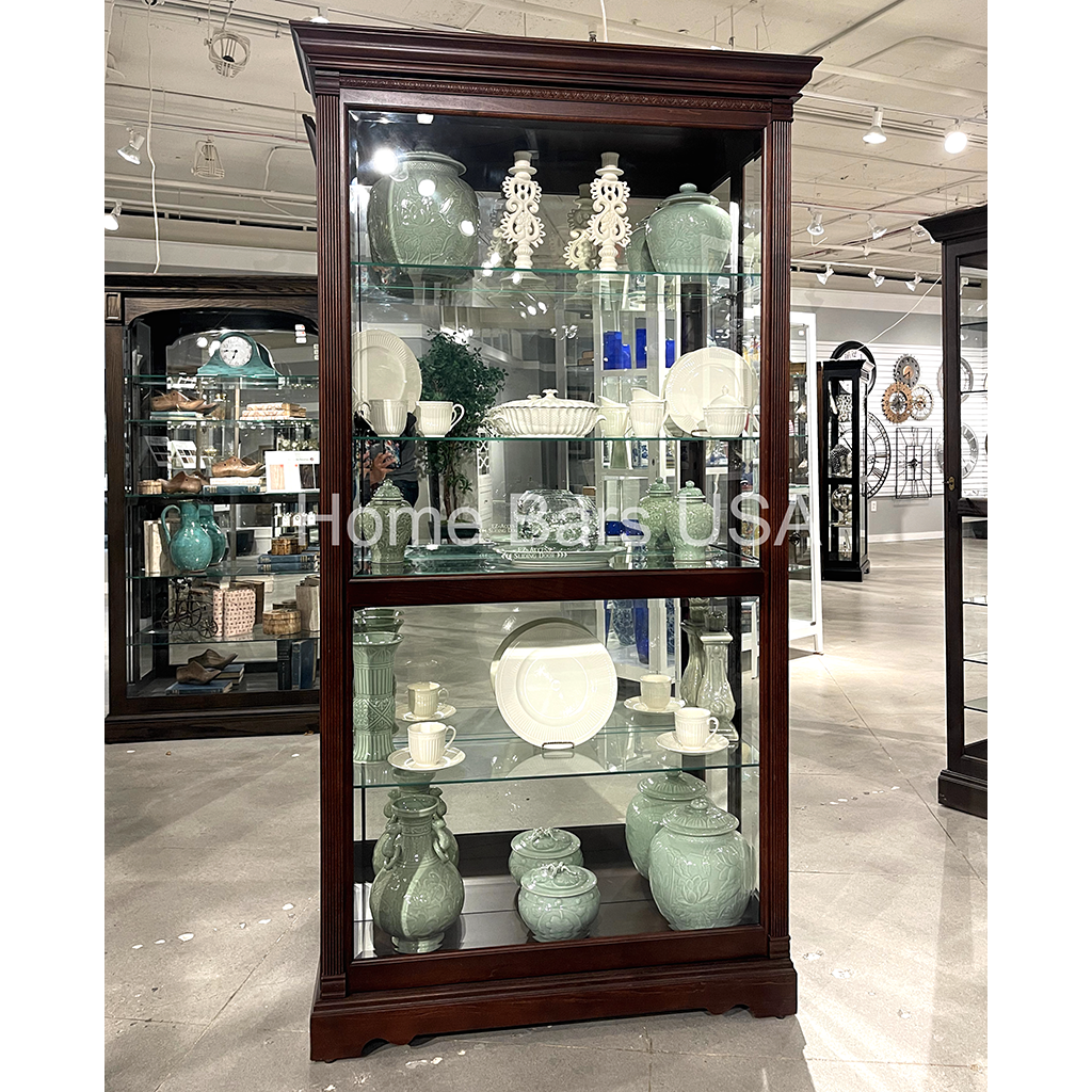 Howard Miller Dublin Curio Cabinet 680337 real image front view - Home Bars USA
