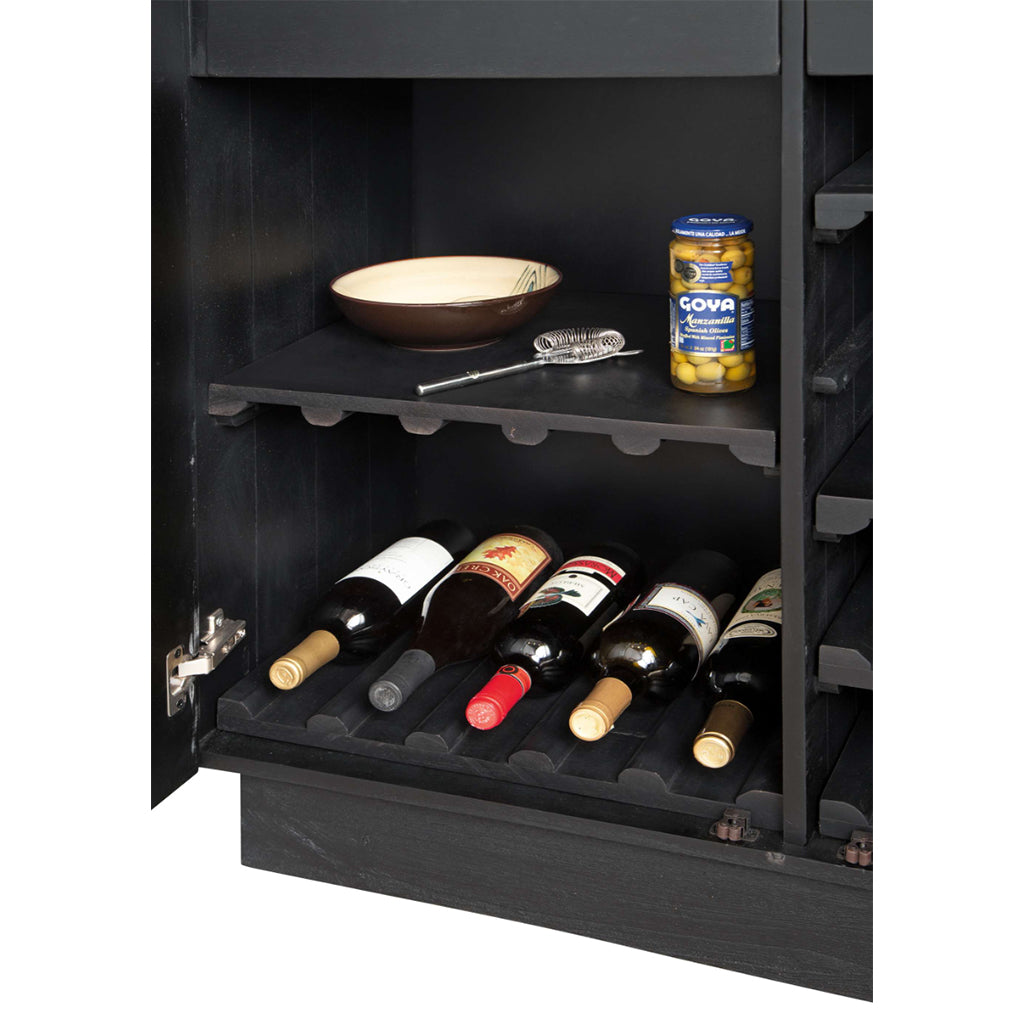 Howard Miller Elias Wine &amp; Bar Cabinet 695358 bottle shelves - Home Bars USA