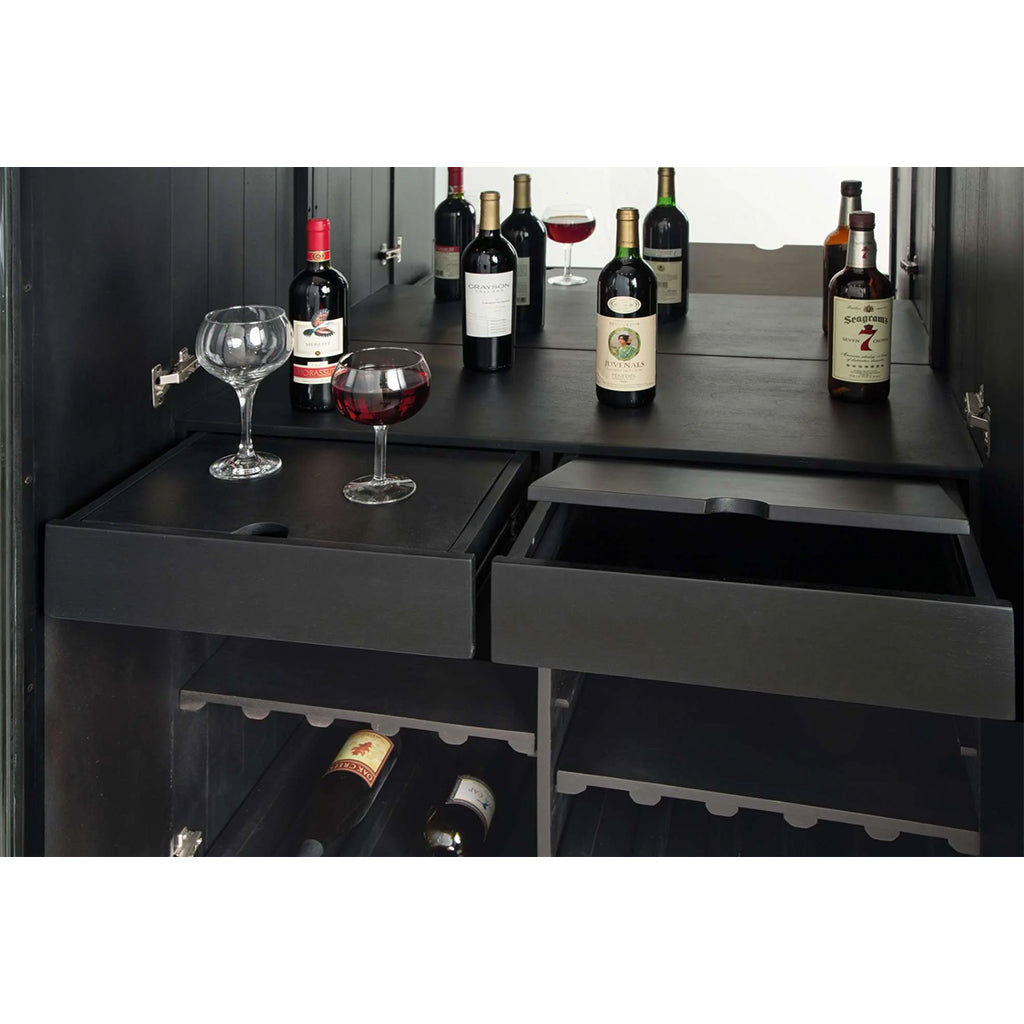 Howard Miller Elias Wine &amp; Bar Cabinet 695358 drawers with lift-up shelves - Home Bars USA