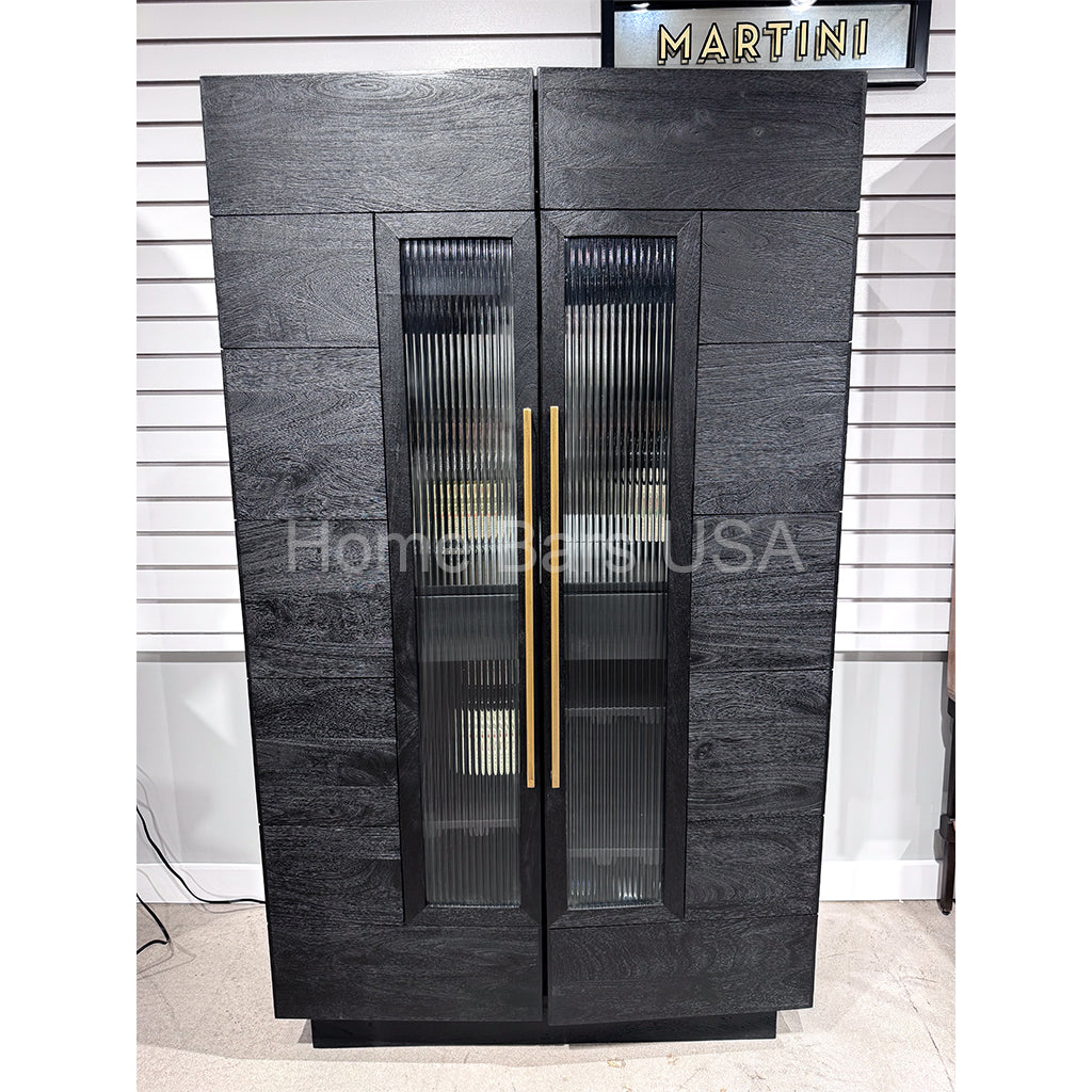 Howard Miller Elias Wine &amp; Bar Cabinet 695358 real photo of the front showing details - Home Bars USA