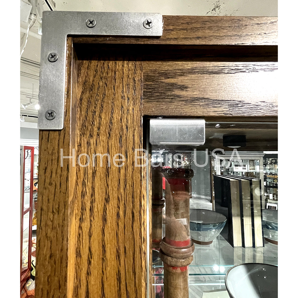 Howard Miller Elisa Curio Cabinet 680740 real photo of the corner details - Home Bars USA