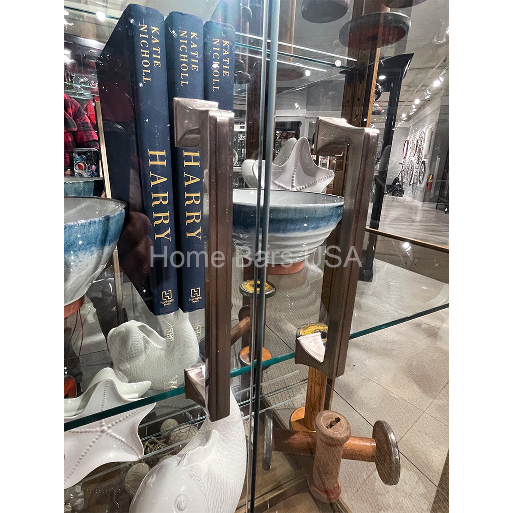 Howard Miller Elisa Curio Cabinet 680740 real photo of the door handles - Home Bars USA