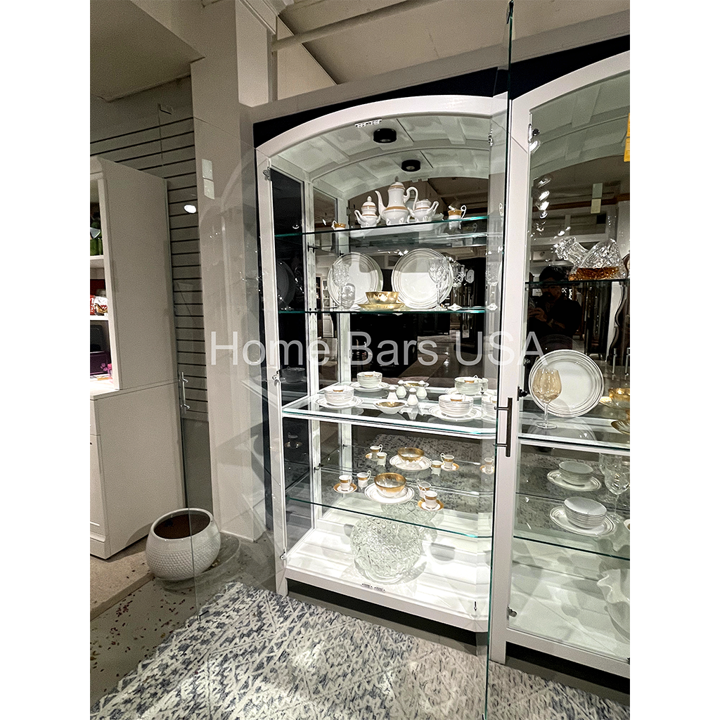 Howard Miller Elsie III Curio Cabinet 680772 real photo of the front with open doors - Home Bars USA