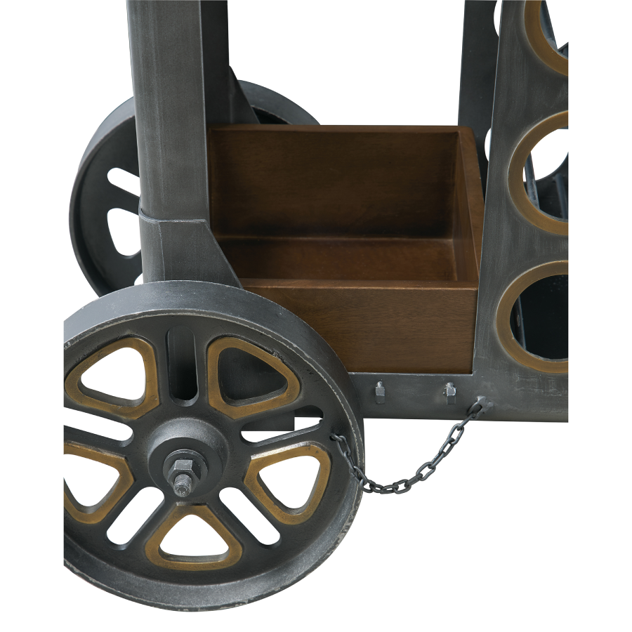 Howard Miller Floyd Wine &amp; Bar Cart 695326 wheels - Home Bars USA