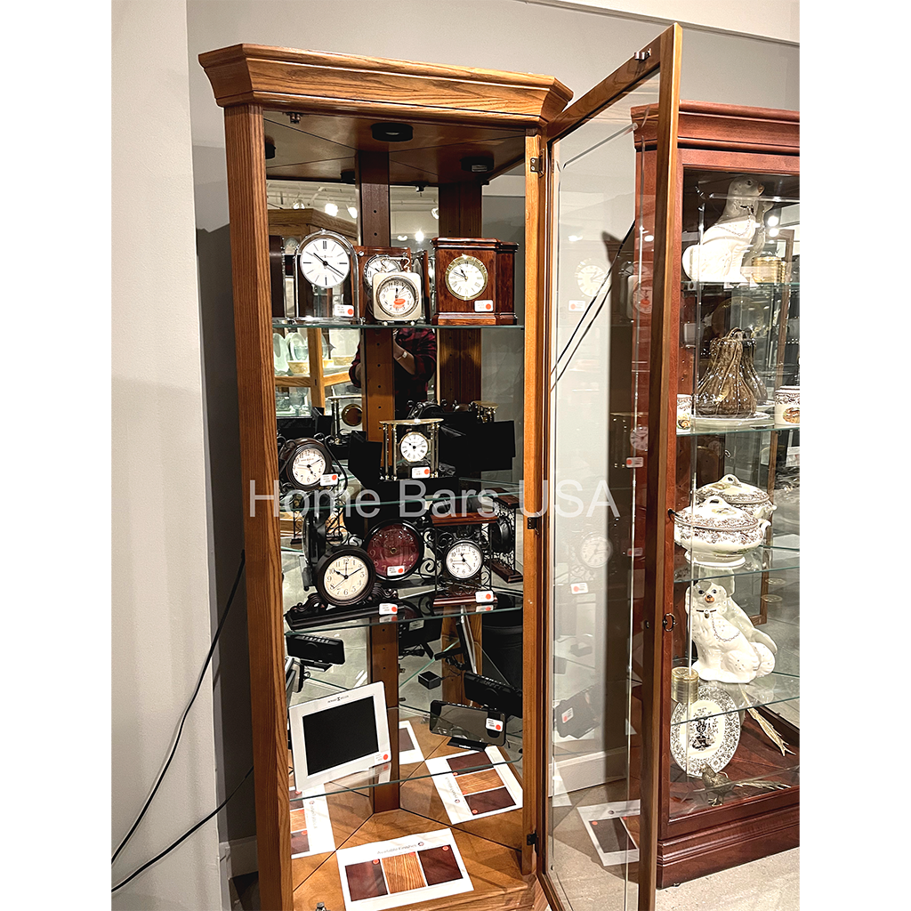 Howard Miller Hammond Corner Curio Cabinet 680347 - Home Bars USA