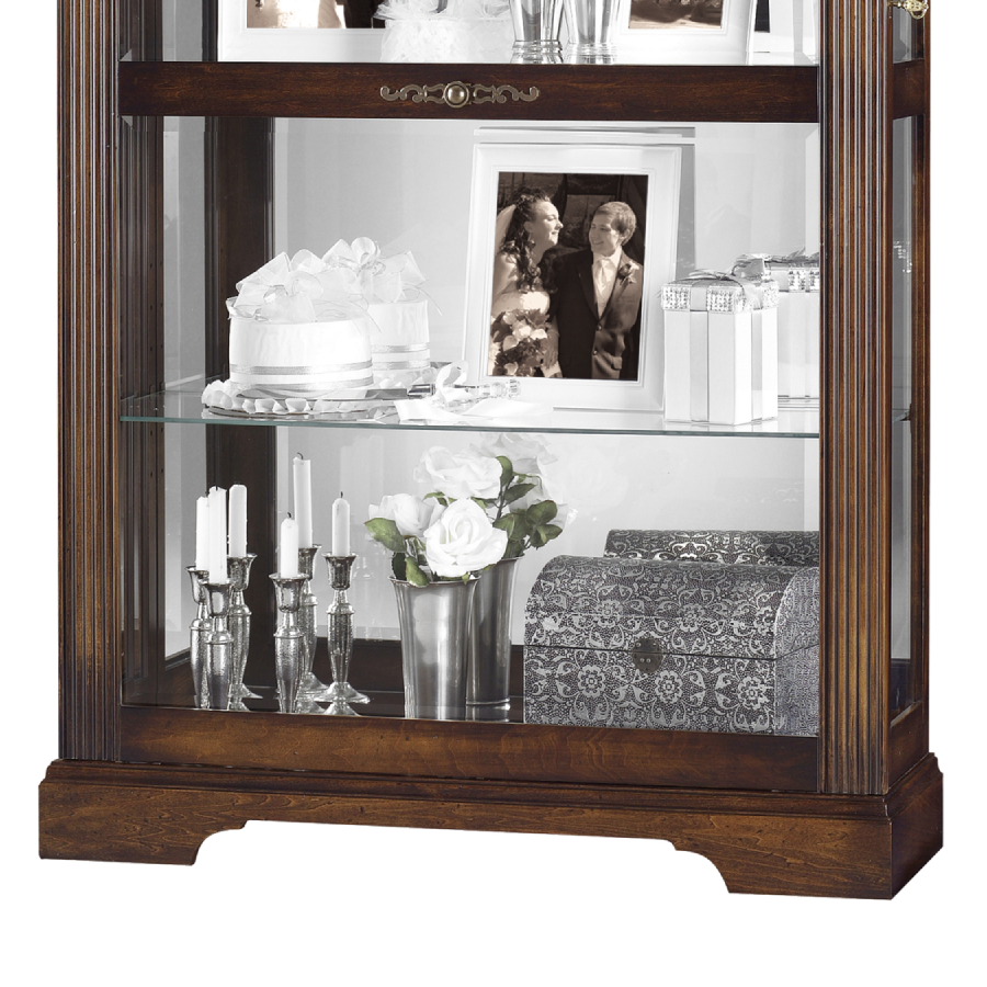 Howard Miller Hartland Curio Cabinet 680445 base details - Home Bars USA