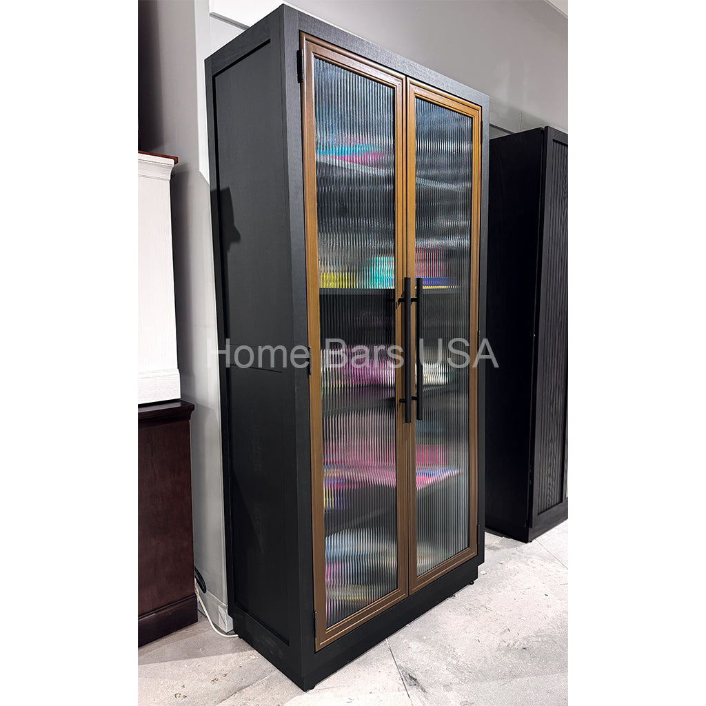 Howard Miller Inara Storage Cabinet 680810 real photo of the side - Home Bars USA