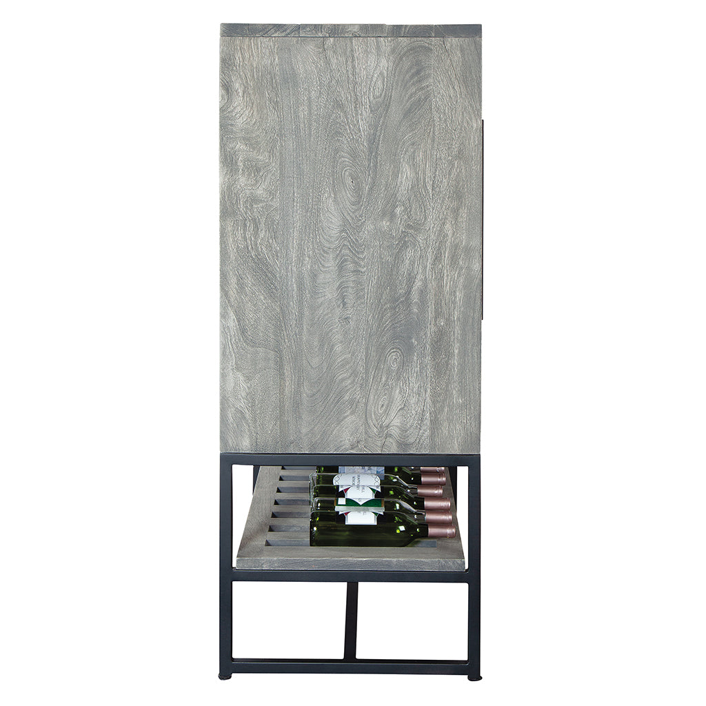 Howard Miller Jamaica Inn Wine &amp; Bar Cabinet 695226 side view with closed doors - Home Bars USA