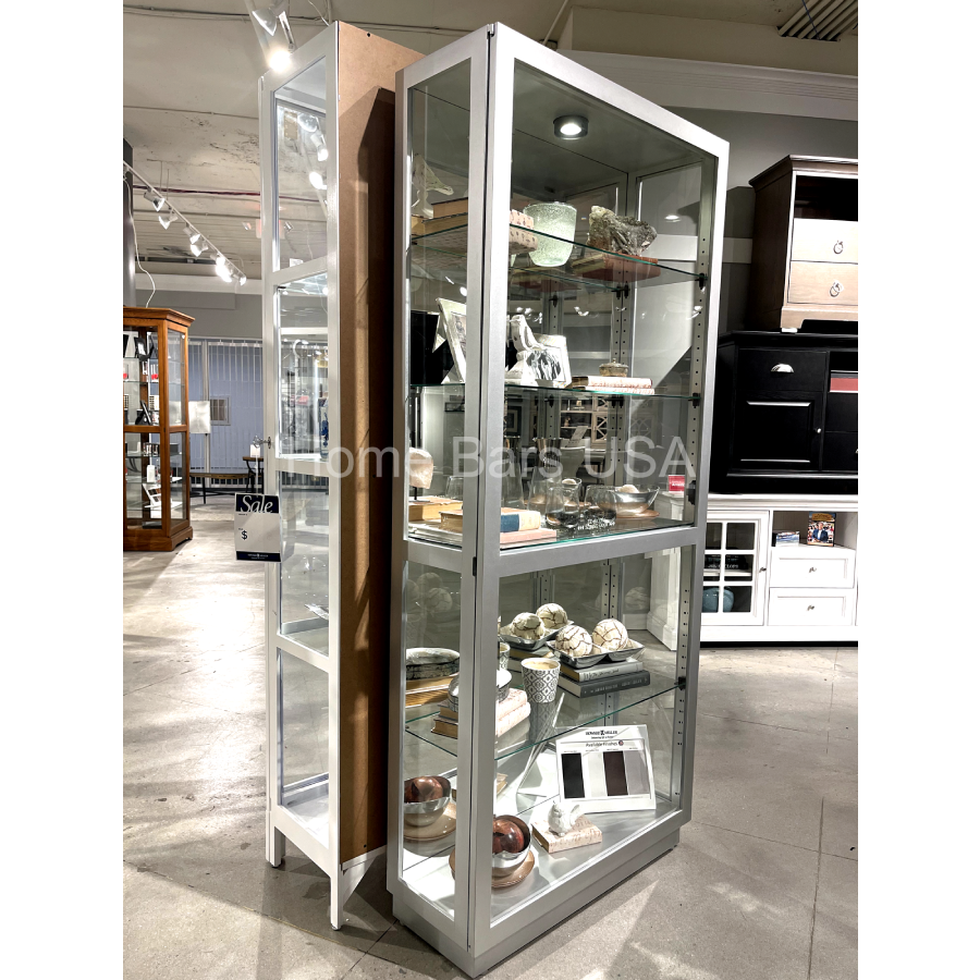 Howard Miller Jayden II Curio Cabinet 680576 real photo angle - Home Bars USA