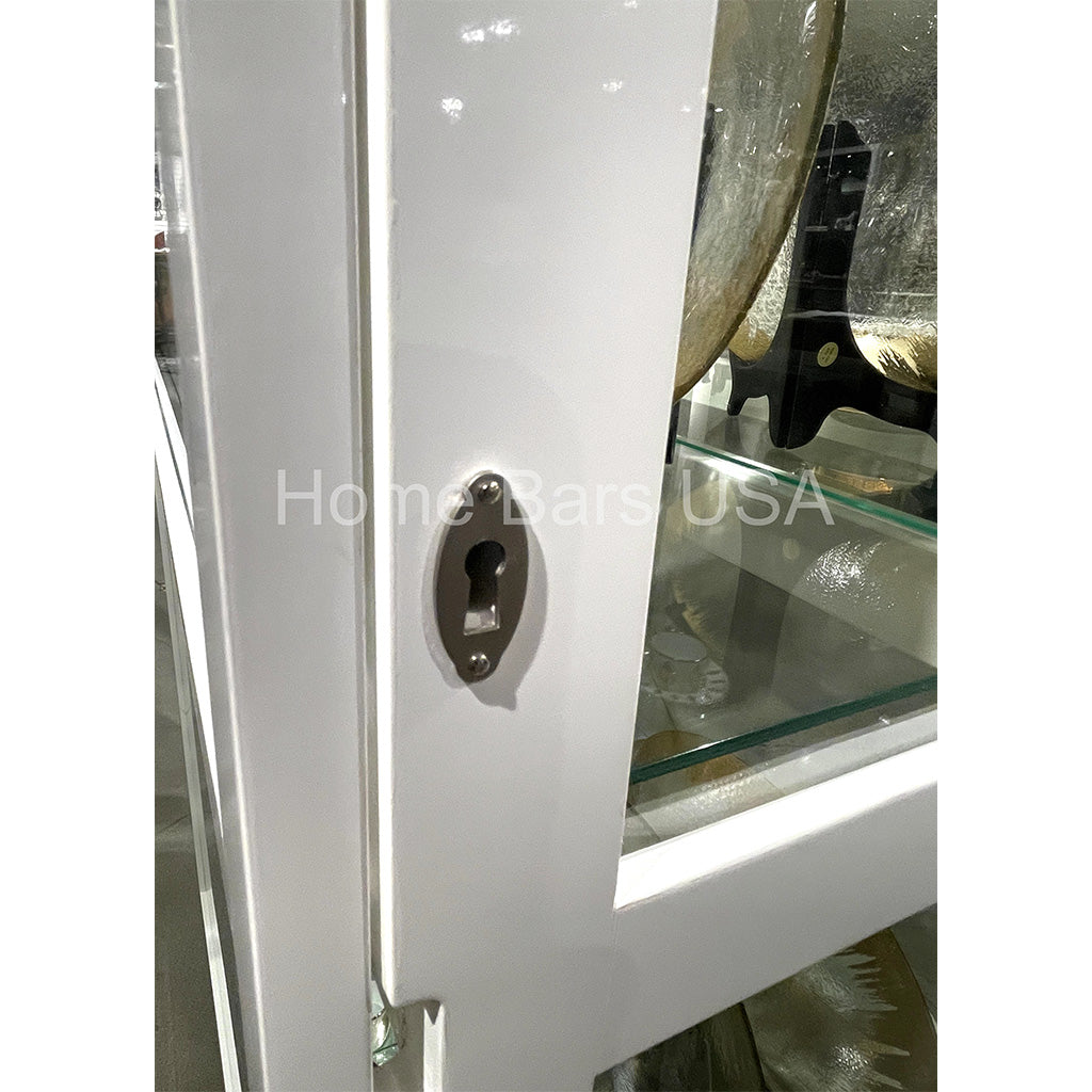 Howard Miller Jayden IV Curio Cabinet 680574 real photo of the key hole - Home Bars USA