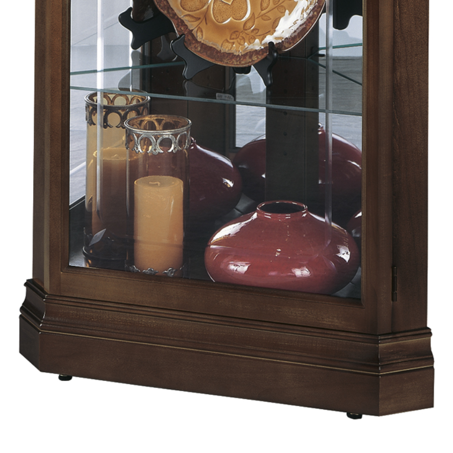 Howard Miller Jennings Corner Curio Cabinet 680346 base - Home Bars USA