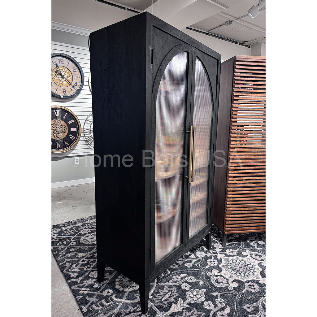 Howard Miller Jullian Wine &amp; Bar Cabinet 695372 real photo of the side with closed doors - Home Bars USA