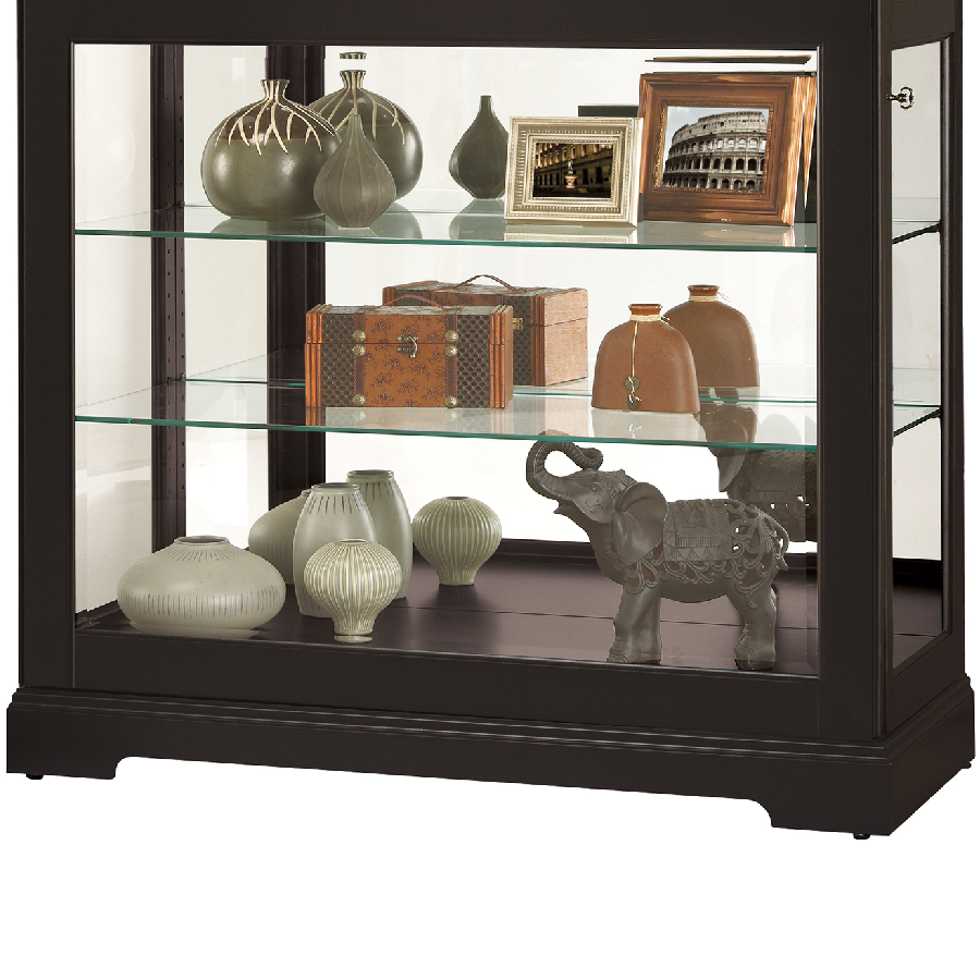Howard Miller Kane II Curio Cabinet 680624 base details - Home Bars USA