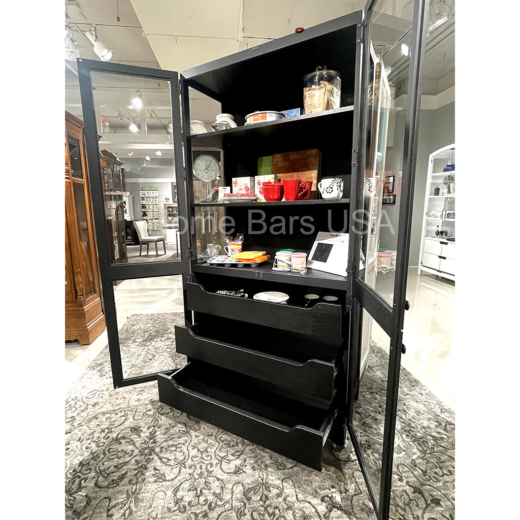 Howard Miller Laurie Storage Cabinet 680775 real photo of the front with open doors - Home Bars USA