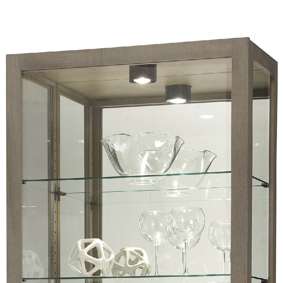 Howard Miller Luke VI Curio Cabinet 680650 top details - Home Bars USA
