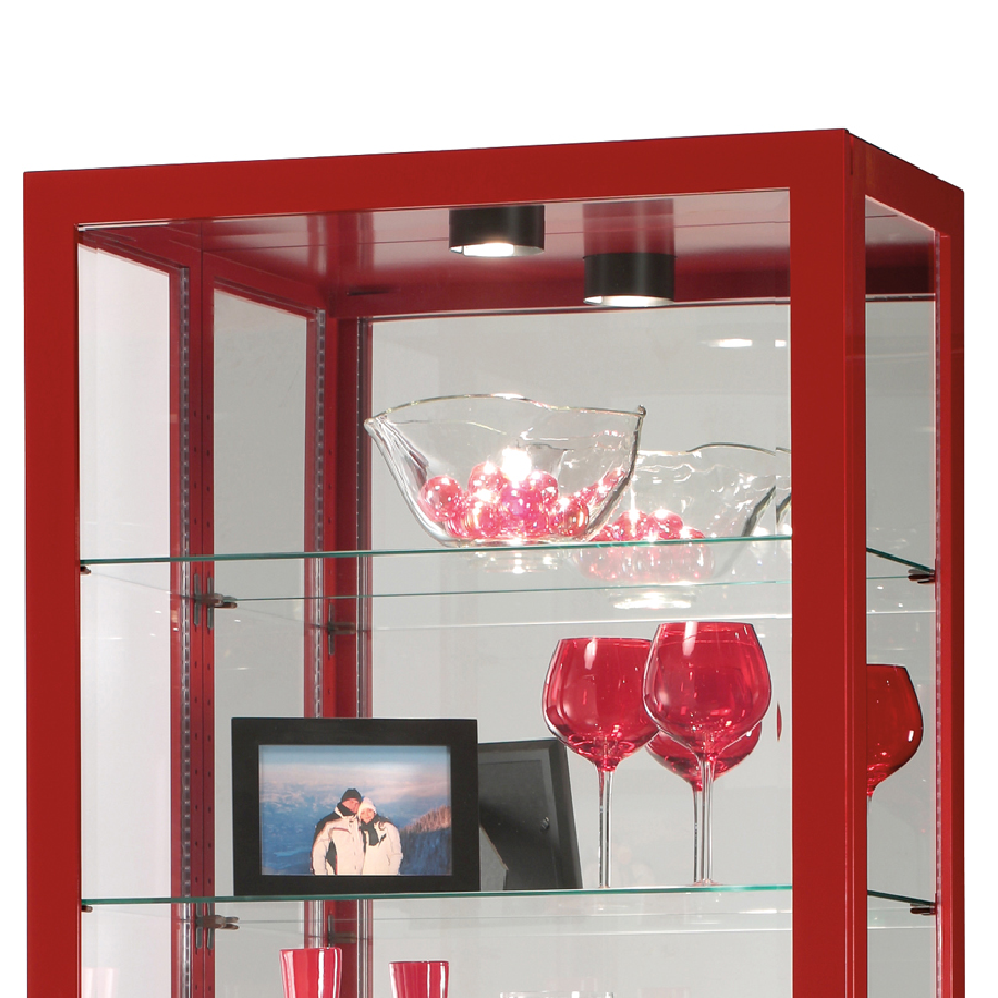 Howard Miller Luke V Curio Cabinet 680630 top details - Home Bars USA