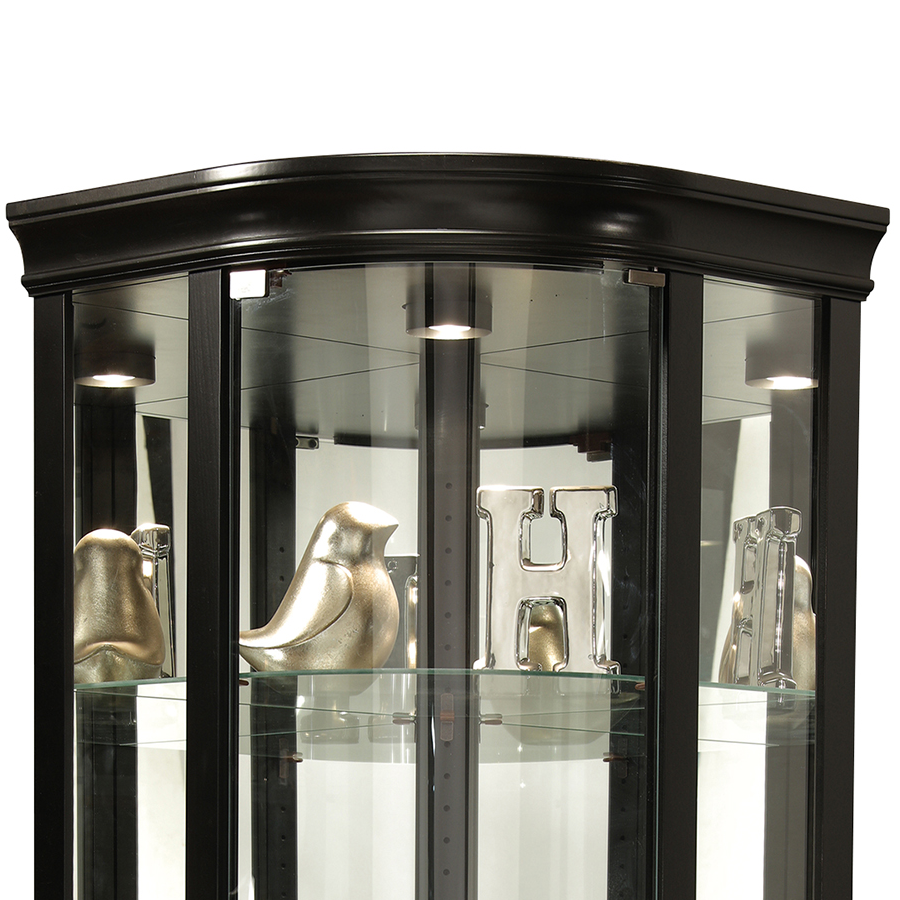 Howard Miller Marlowe II Corner Curio Cabinet 680627 - Home Bars USA