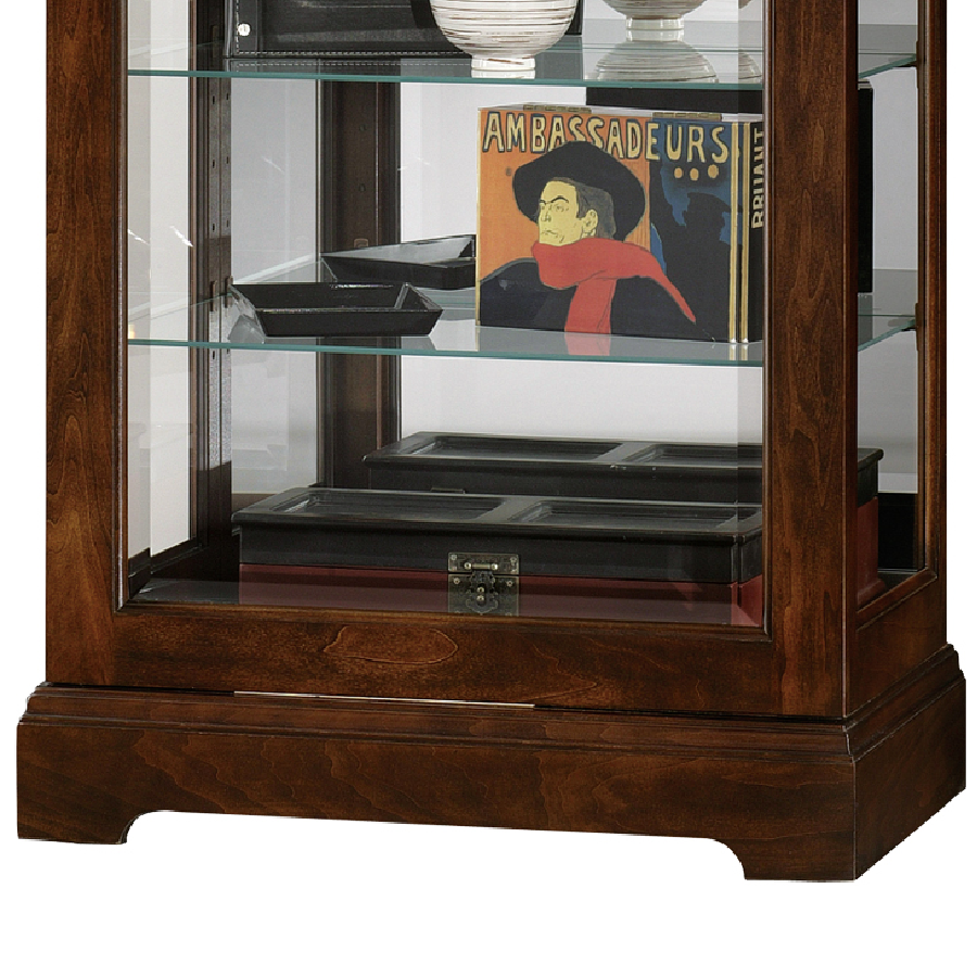 Howard Miller Martindale Curio Cabinet 680469 base details - Home Bars USA