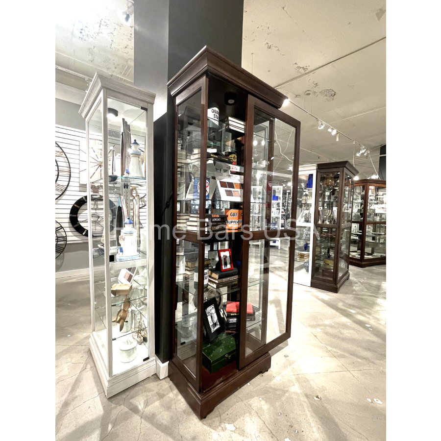 Howard Miller Martindale II Curio Cabinet 680577 real photo open door - Home Bars USA