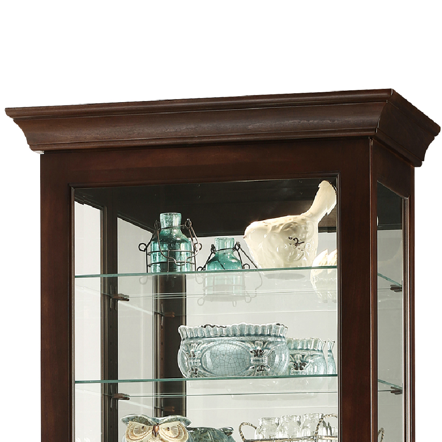 Howard Miller Martindale II Curio Cabinet 680577 top details - Home Bars USA