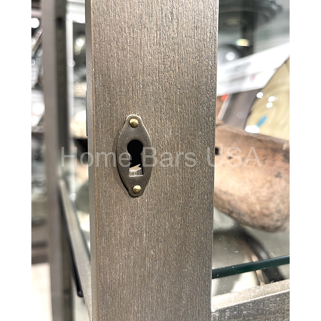 Howard Miller Martindale VI Curio Cabinet 680637 real photo of the sliding locking door - Home Bars USA