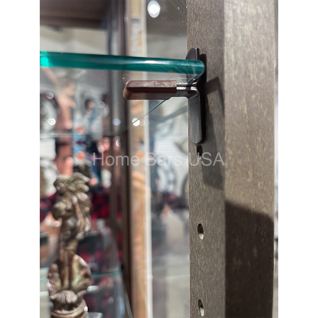 Howard Miller Martindale VI Curio Cabinet 680637 real photo of the shelf clips - Home Bars USA