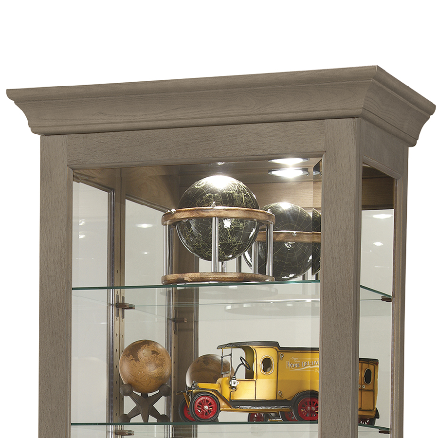 Howard Miller Martindale VI Curio Cabinet 680637 top details - Home Bars USA