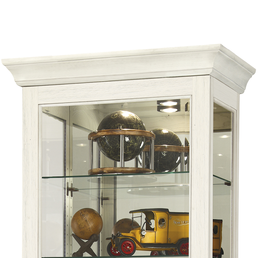 Howard Miller Martindale V Curio Cabinet 680636 top details - Home Bars USA