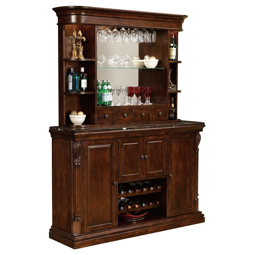 Howard Miller Niagara Bar Hutch 693007 with bar console - Home Bars USA
