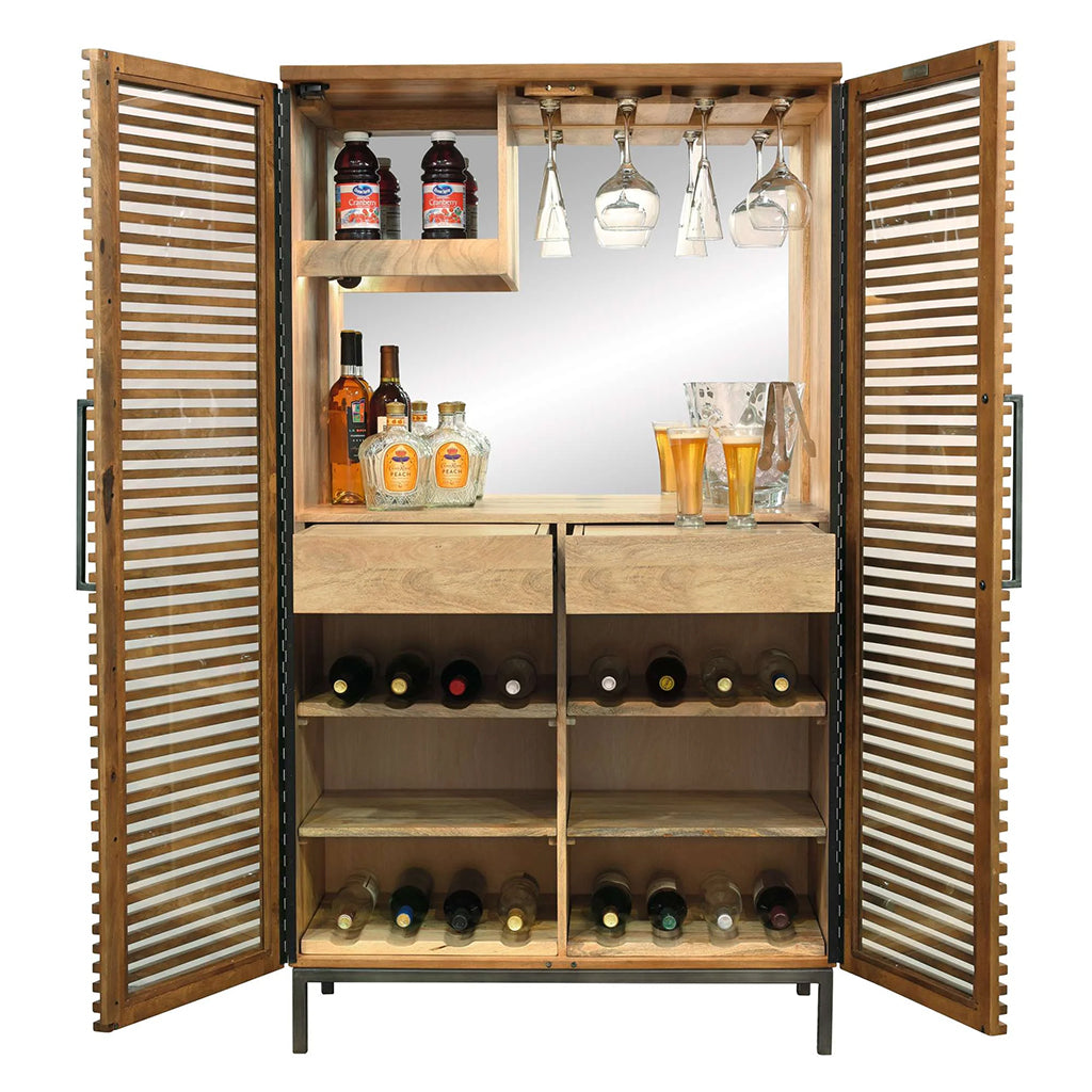 Howard Miller Nisha Wine &amp; Bar Cabinet 695376 drawers - Home Bars USA