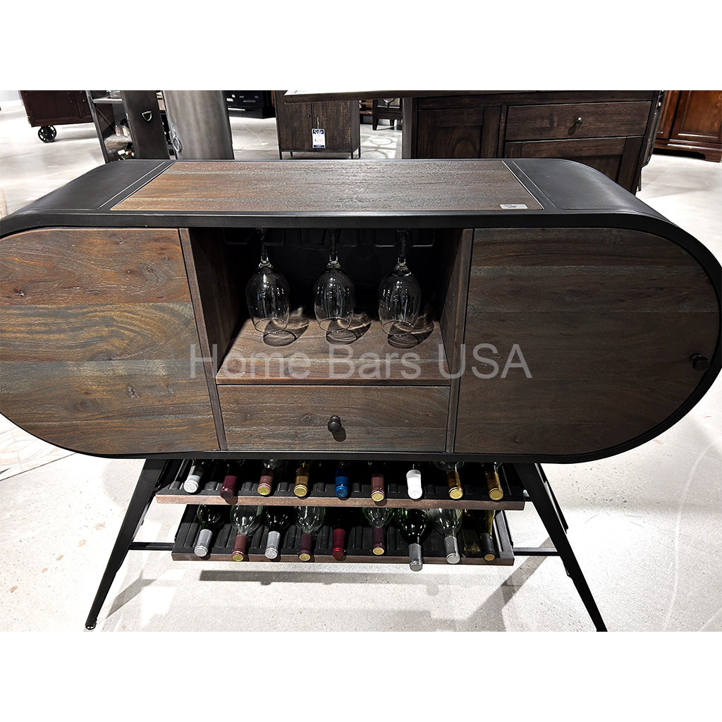 Howard Miller Octavia Wine &amp; Bar Cabinet 695300 real image front view with closed doors - Home Bars USA